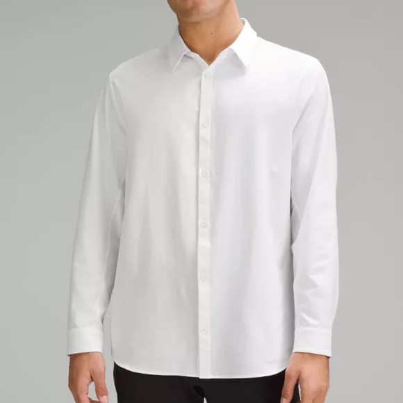 Lululemon Men’s Classic-Fit Long-Sleeve Shirt - White - Picture 5 of 5